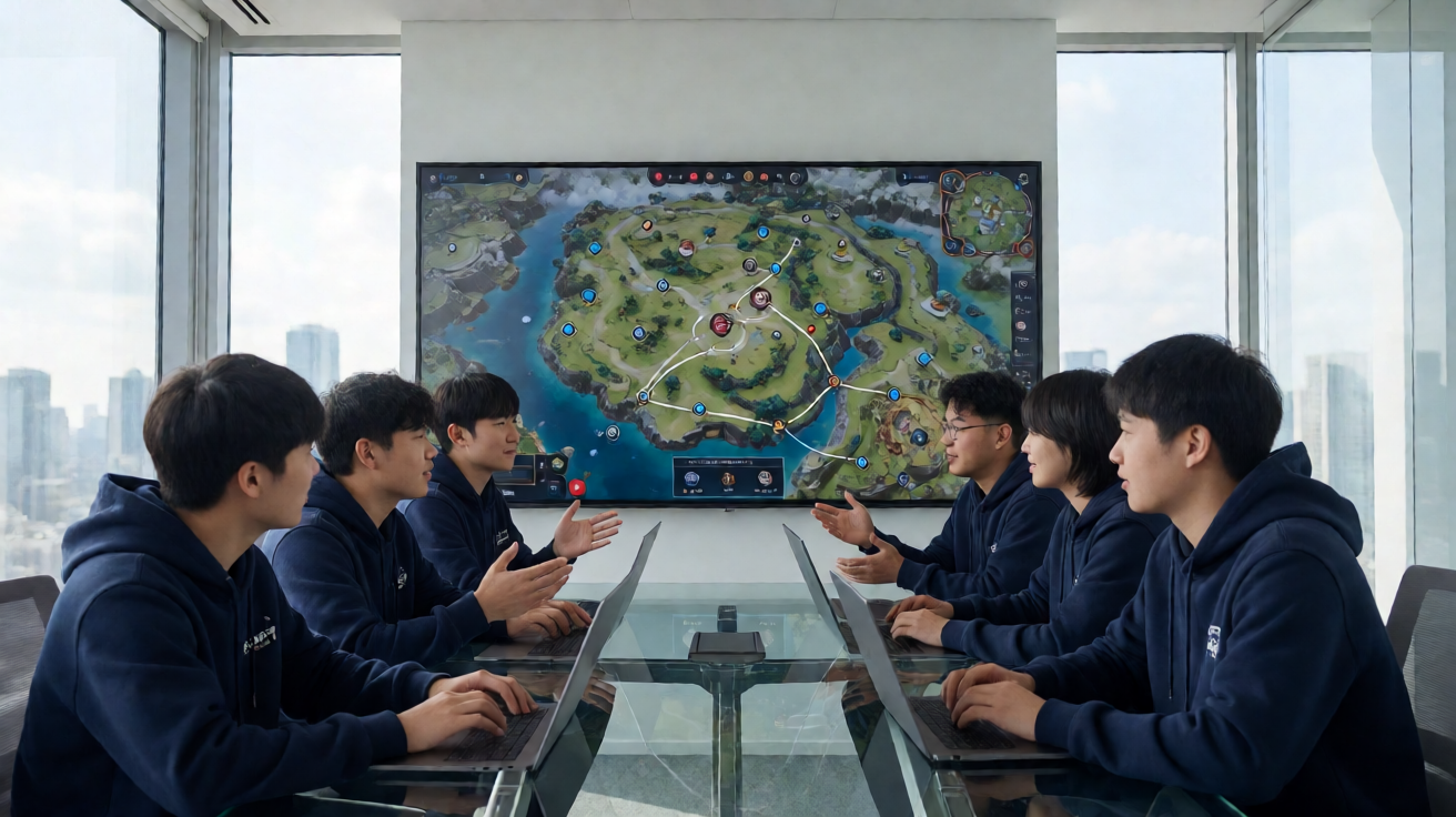 战术竞技类电竞项目，选手在广阔地图上展开生存对抗
